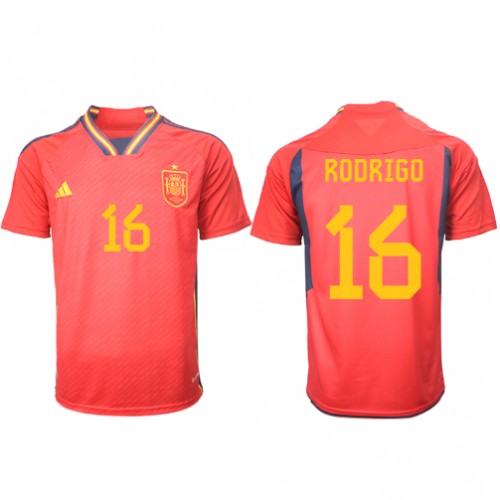 Spanien Rodri Hernandez #16 Hemmatröja VM 2022 Kortärmad Spanien Rodri Hernandez #16 Hemmatröja VM 2022 Kortärmad